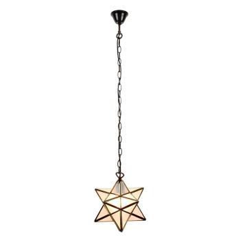 Závěsné bílé Tiffany světlo Star - 31*31*107 cm E27/max 1*40W 5LL-6228