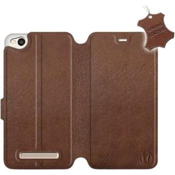 Flip pouzdro na mobil Xiaomi Redmi 4A - Hnědé - kožené -  Brown Leather (5903226498741)