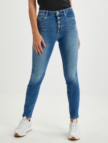 Guess 1981 Exposed Button Jeans Modrá