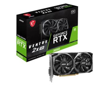 MSI VGA NVIDIA GeForce RTX 3050 VENTUS 2X XS 8G OC, 8G GDDR6, 1xDP, 1xHDMI, 1xDVI