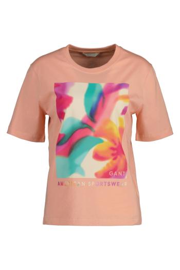 TRIČKO GANT RELAXED FLORAL GRAPHIC SS T-SHIRT GUAVA ORANGE