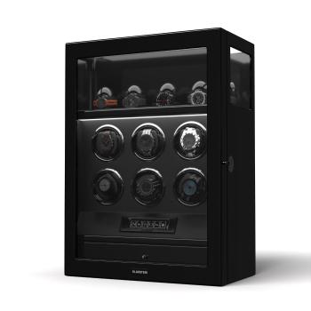 Klarstein SecureTouch natahovač hodinek, 6+4 hodinky, motor Mabuchi, klavírní lak, 41 režimů, zámek, LED diody