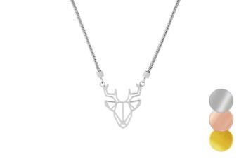 Brož Deer Steel Pendant z kovu s praktickým zapínáním a možností výměny či vrácení do 30 dnů zdarma. - Solis Deer Pendant