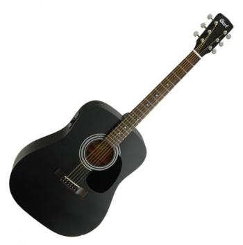 Cort AF510E Black Satin Elektroakustická kytara Dreadnought