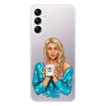 Odolné silikonové pouzdro iSaprio - Coffe Now - Blond - Samsung Galaxy A14 / A14 5G