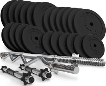 Physionics 91848 PHYSIONIC Vzpěračský set se závažím, hvězdicové zámky 125 kg