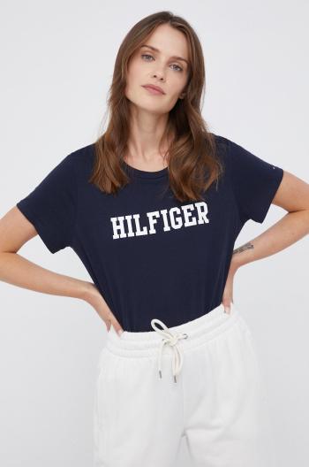 Bavlněné tričko Tommy Hilfiger tmavomodrá barva