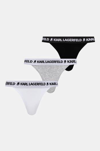 Kalhotky brazilky Karl Lagerfeld 3-pack černá barva, 246W2114