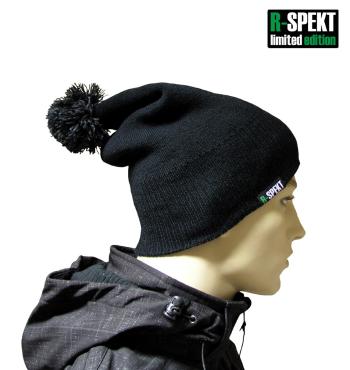 R-spekt kulich pompom duo beanie style černý