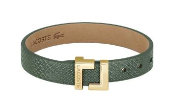 Lacoste Elegantní zelený kožený náramek Lura 2040218