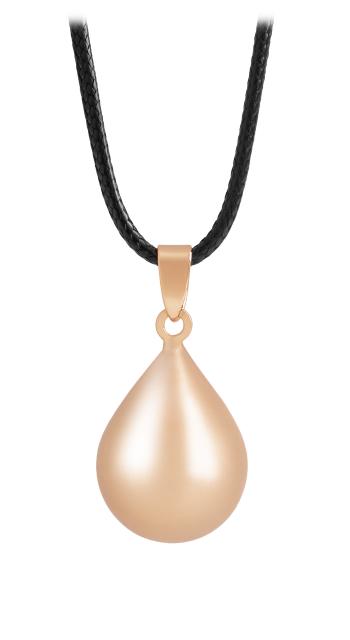 MUMMY BELL Pozlacený náhrdelník Rolnička Kapka Lásky KAPLM