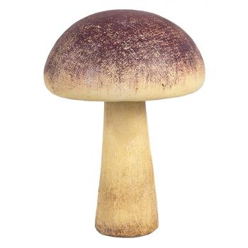 Béžovo-fialová dekorace houba Mushroom - Ø 11*16 cm  6PR4329