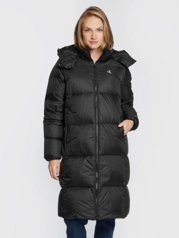 Calvin Klein dámský černý kabát DOWN LONG PUFFER