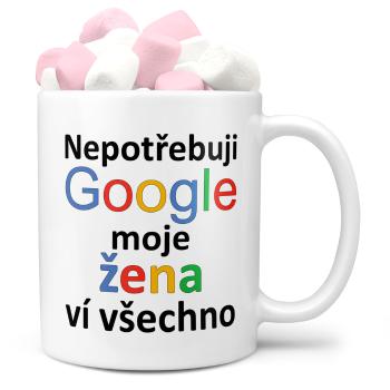 Hrnek Google - Žena (Náplň hrníčku: Marshmallow)