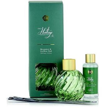 Ashleigh & Burwood Dárková sada skleněný GREEN s náplní BERGAMOT & GOLDEN OUD 150 ml (AB_HCSET002)