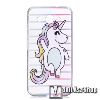 Szilikon védő tok / hátlap - UNIKORNIS MINTÁS - HUAWEI Y3 (2017) / HUAWEI Y3 (2018)