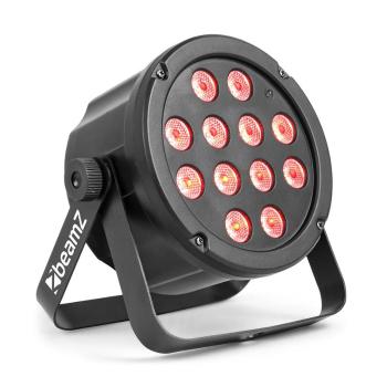 Beamz SlimPar 35, LED světelný zářič, 12x 3W 3 v 1 RGB LED diody, DMX / Stand-alone, černá