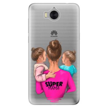 Odolné silikonové pouzdro iSaprio - Super Mama - Two Girls - Huawei Y5 2017 / Y6 2017