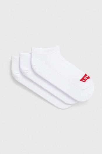 Ponožky Levi's 3-pack bílá barva