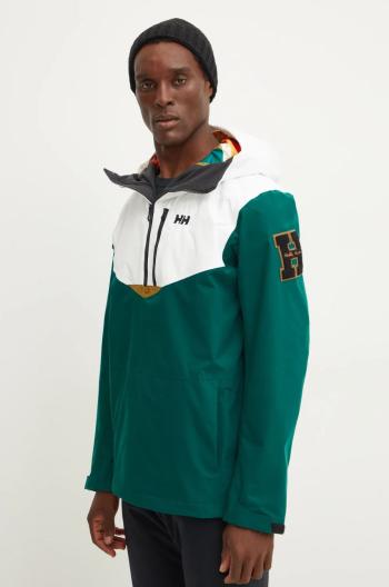 Lyžařská bunda Helly Hansen Apres Anorak zelená barva, 65980