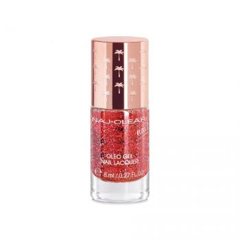 Naj-Oleari Oleo gel Nail Lacquer lak na nehty s gelovým efektem -  34 party red 8 ml