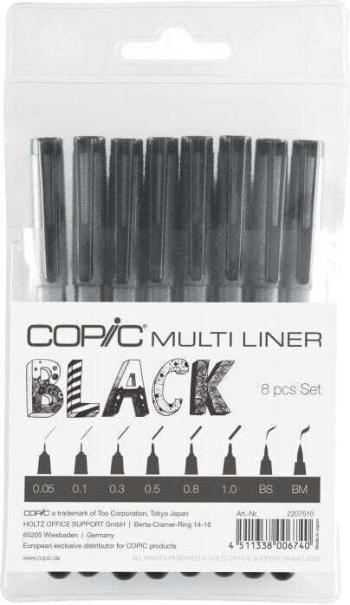 Copic 65.5223 Sada linerů Black 8 ks