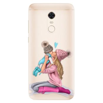 Silikonové pouzdro iSaprio - Kissing Mom - Blond and Boy - Xiaomi Redmi 5 Plus