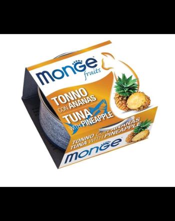 MONGE Fruit Cat hrană umedă pentru pisici, cu ton și ananas 80 g