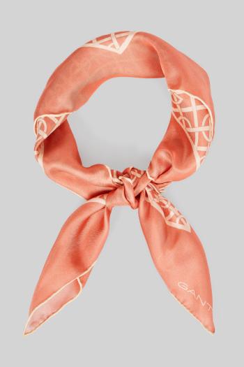 ŠÁLA GANT G PATTERN SILK SCARF PEACHY PINK