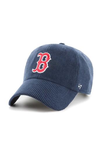 Bavlněná baseballová čepice 47 brand MLB Boston Red Sox tmavomodrá barva, s aplikací, B-THCKC02EWS-NY