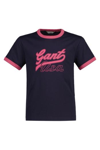 TRIČKO GANT CROPPED GANT USA SS T-SHIRT EVENING BLUE