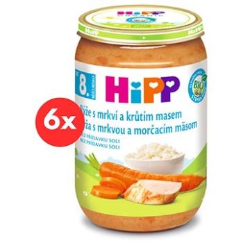 HiPP BIO Rýže s karotkou a krůtím masem - 6× 220 g (4062300316140)