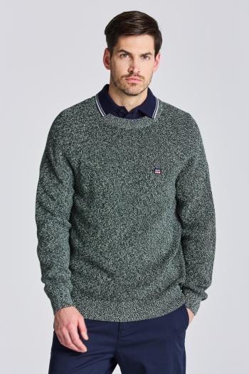 SVETR GANT D2. TWISTED COTTON C-NECK STORM GREEN