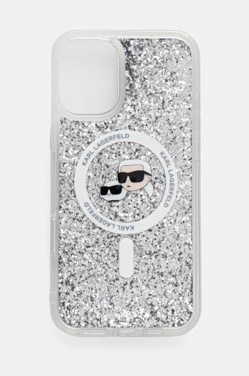 Obal na telefon Karl Lagerfeld iPhone 16 Plus 6.7 průhledná barva, KLHMP16MLGKCSGH