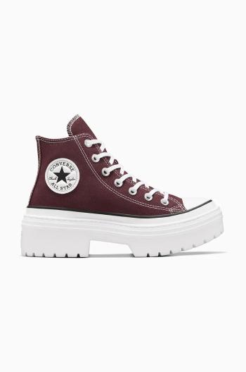 Kecky Converse Chuck Taylor All Star Lugged Heel dámské, vínová barva, A09401C