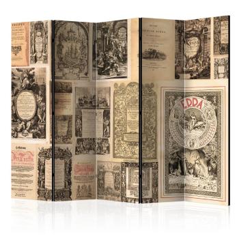 Paraván Vintage Books Dekorhome 225x172 cm (5-dílný)