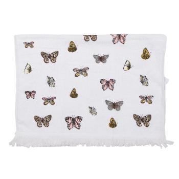 Bílý froté kuchyňský ručník s motýlky Butterfly Paradise - 40*66 cm CTBPD