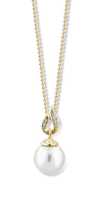Cutie Jewellery Působivý perlový přívěsek ze žlutého zlata Z6297-3153-40-X-1