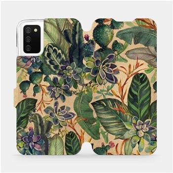 Flip pouzdro na mobil Samsung Galaxy A02S - VP05S Sukulenty (5903516775767)