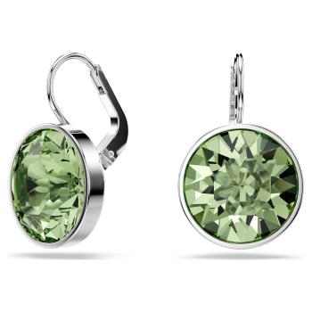 Swarovski Výrazné náušnice se zeleným krystalem Bella 5724291