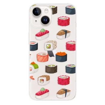 Odolné silikonové pouzdro iSaprio - Sushi Pattern - iPhone 15