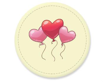 Placka magnet heart balloon