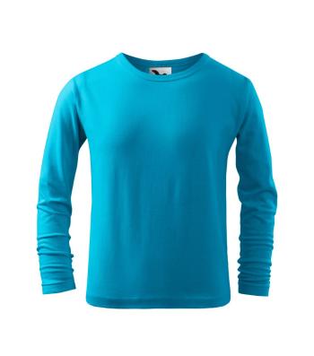 MALFINI Dětské tričko s dlouhým rukávem Long Sleeve - Tyrkysová | 110 cm (4 roky)