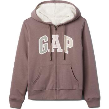 GAP V-LOGO SHERPA Dámská mikina, hnědá, velikost