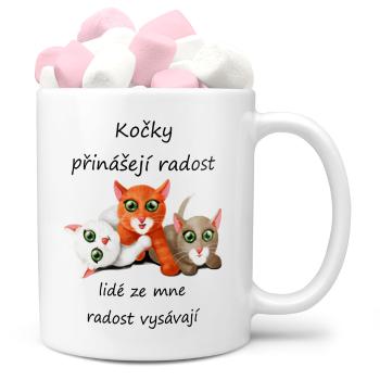 Hrnek Kočky přinášejí radost (Náplň hrníčku: Marshmallow)