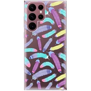 iSaprio Feather Pattern 01 pro Samsung Galaxy S22 Ultra 5G (featpatt01-TPU3-S22U-5G)