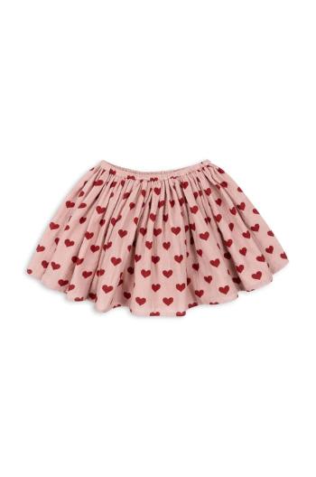 Dětská bavlněná sukně Konges Sløjd COCO SKIRT GOTS růžová barva, mini, KS101464