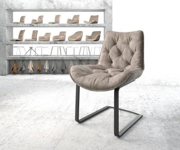 Jídelní židle Taimi-Flex taupe vintage konzolová podnož plochá