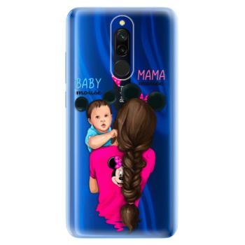 Odolné silikonové pouzdro iSaprio - Mama Mouse Brunette and Boy - Xiaomi Redmi 8