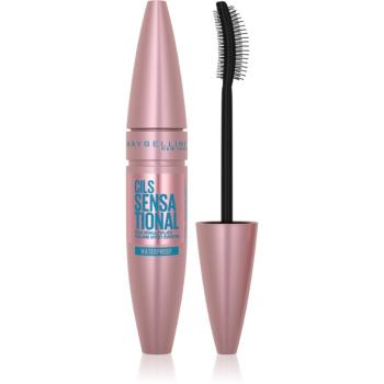 Maybelline Lash Sensational voděodolná řasenka pro prodloužení, natočení a objem odstín Black 9,4 ml